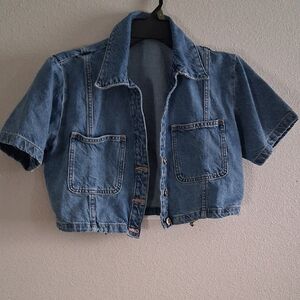 Zara Women  Light Blue Jean Jacket